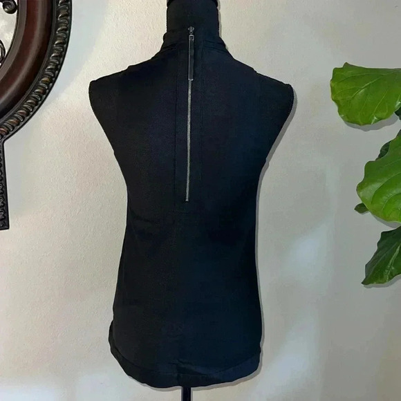 Helmut Lang Women’s Sleeveless Front Draped Lined Top Tunic with Zip Back Black - Picture 9 of 16